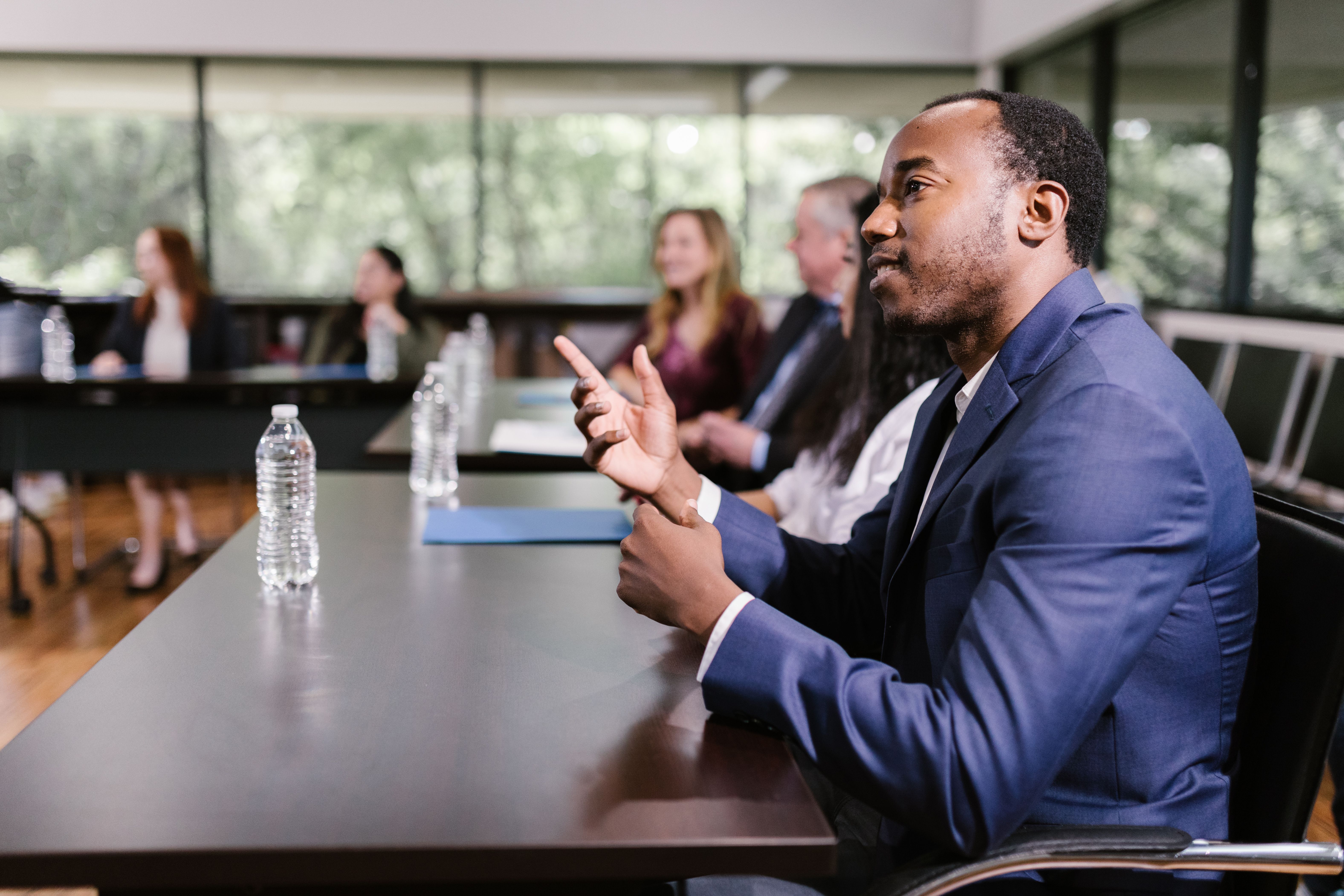 African business professionals in formal meeting